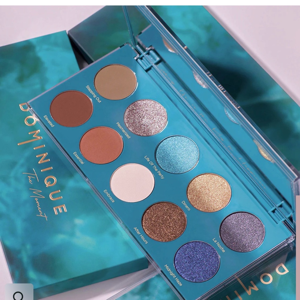 NIB DOMINIQUE COSMETICS THE MOMENT EYESHADOW PALETTE 10 SHADES AUTHENTIC